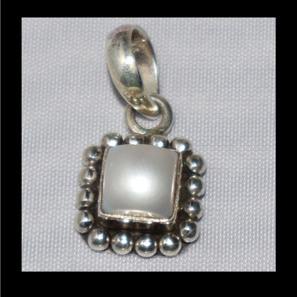 Silpada Vintage Sterling Silver, Genuine
Pearl “Button” Pendant